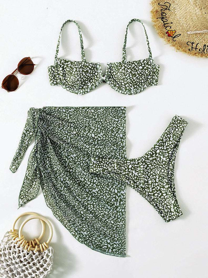 Floral Bikini Dress, 3-piece set |Crezy Line | 