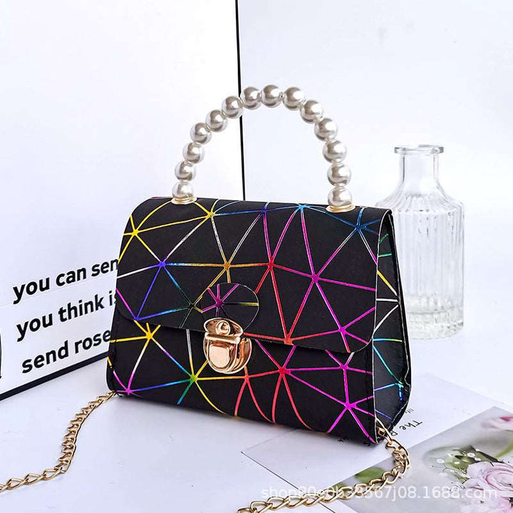 Fashion Pearl Mini Shoulder Bag black color |Crezy Line | High quality