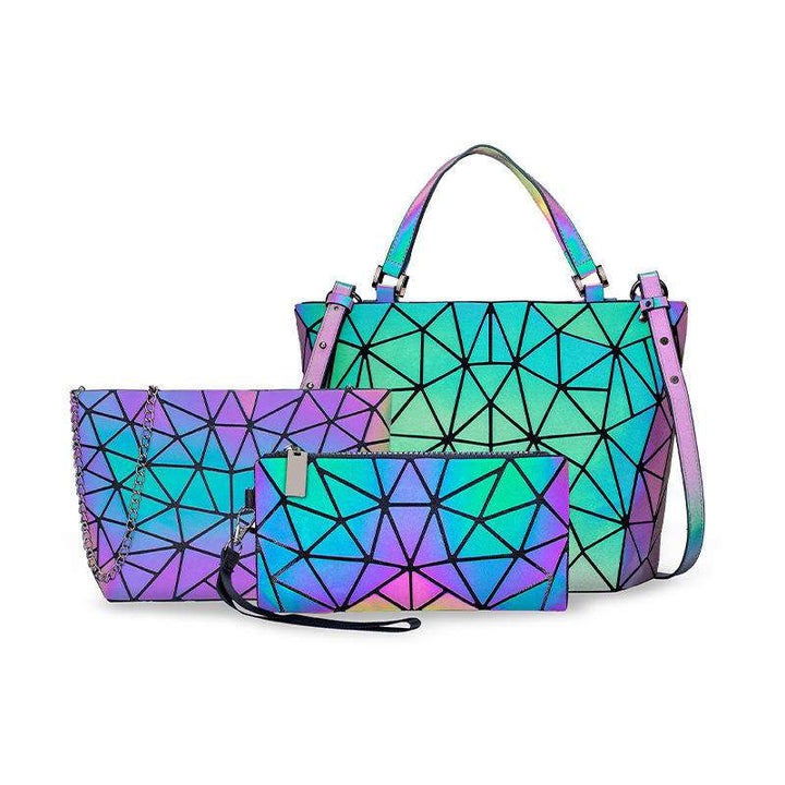 Geometric Splice Lady Hand Bag  |Crezy Line | High quality