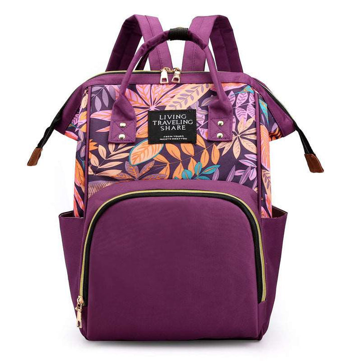 Mommy Diaper Backpack purple color |Crezy Line | High quality