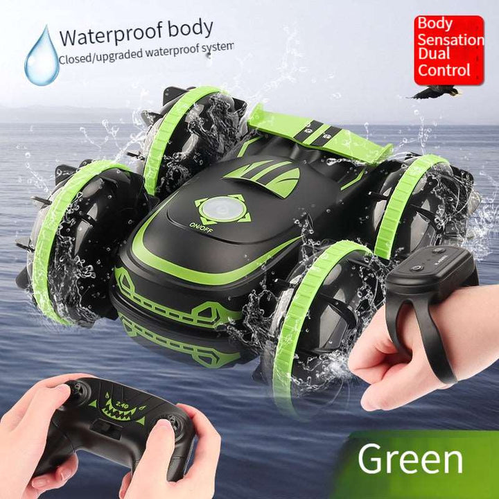 Kids Amphibious Racing Car Toy, green color |Crezy Line | High quality