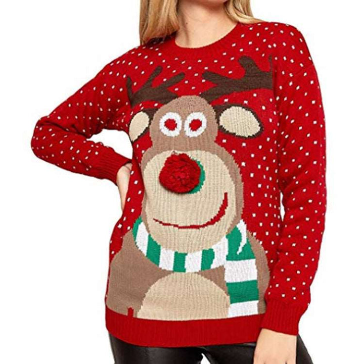 Christmas Round Neck Sweater it's summer, spring, fall, or winter, this sweater has you covered. 