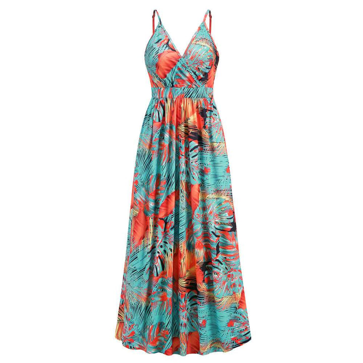 Flowery Long Dress: Summer Swing, Beach Holiday wear |Crezy Line | 