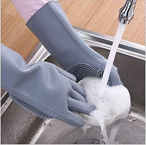 Vibrating dishwashing silicone gloves kitchen scrubbing   |Crezy Line | High quality