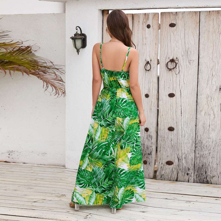 Flowery Long Dress: Summer Swing, Beach Holiday wear |Crezy Line | 