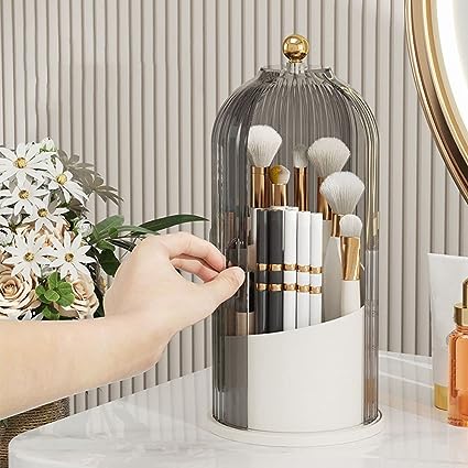 Rotatable Makeup Brush Storage Tube