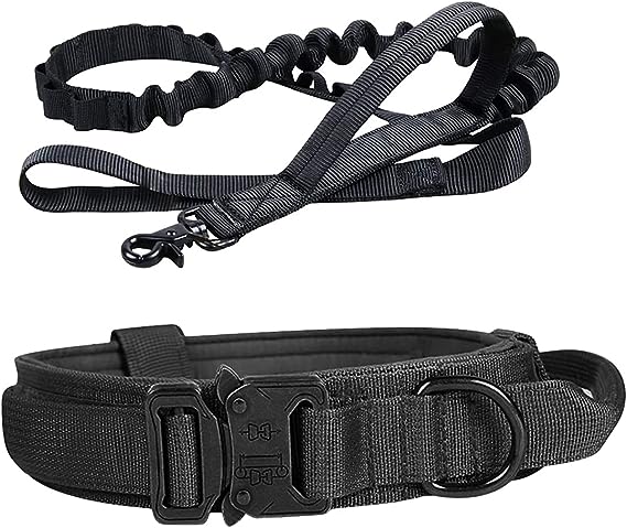  Tactical Dog Collar with 2 Patches. Crafted from high-quality 1680D nylon material, this military-inspired collar is designed for both style and functionality.