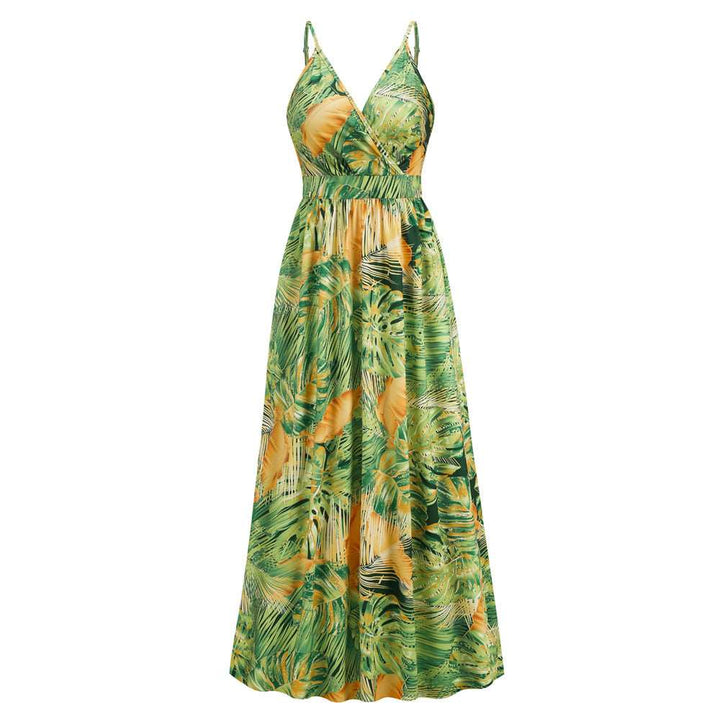 Flowery Long Dress: Summer Swing, Beach Holiday wear |Crezy Line | 