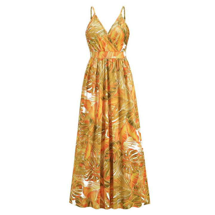 Flowery Long Dress: Summer Swing, Beach Holiday wear |Crezy Line | 