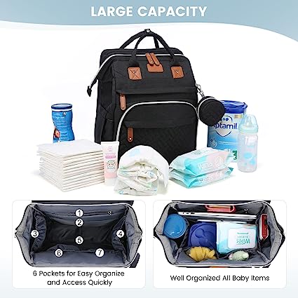 Large Capacity Mother Bed Baby Bag. Waterproof, spacious, and stylish - the perfect diaper bag for busy moms!| Crezy Line | High quality