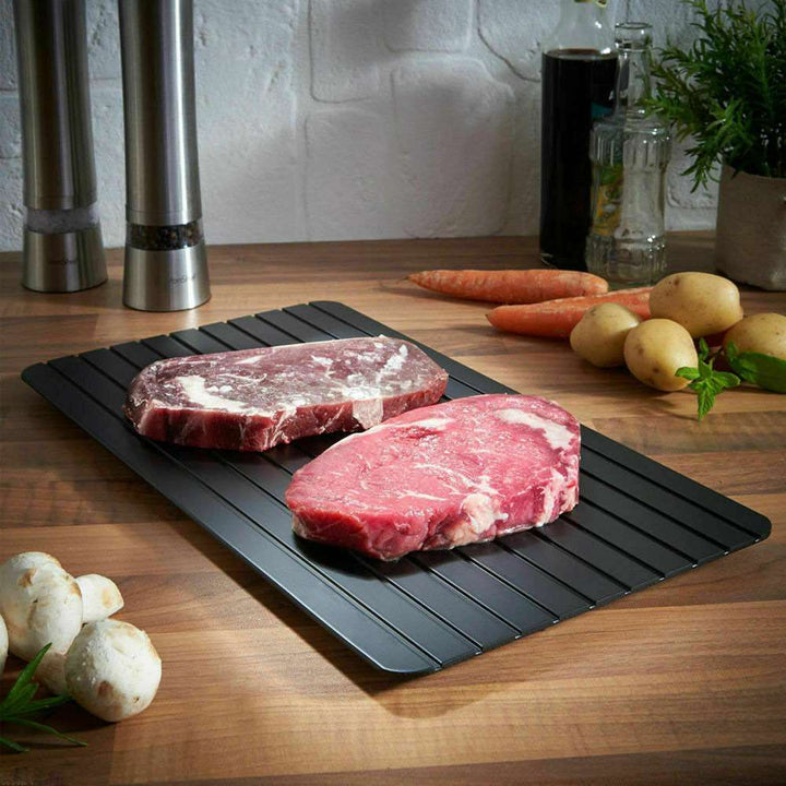 Fast Defrost Tray Fast Thaw Frozen Food Meat Fruit Quick Defrosting Plate Board Defrost Tray Thaw Master Kitchen Gadgets |Crezy Line|