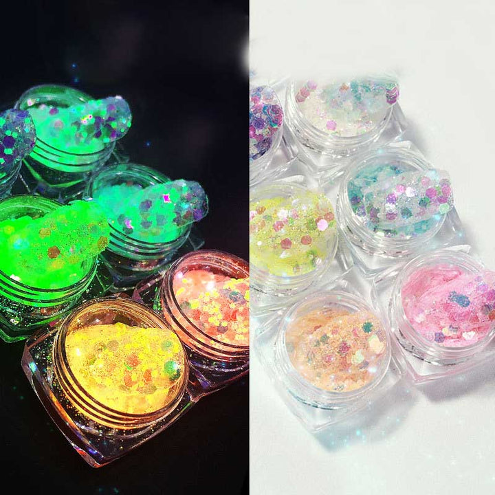 Nail Art Luminous Symphony Glitter Sequin Set |Crezy Line | 