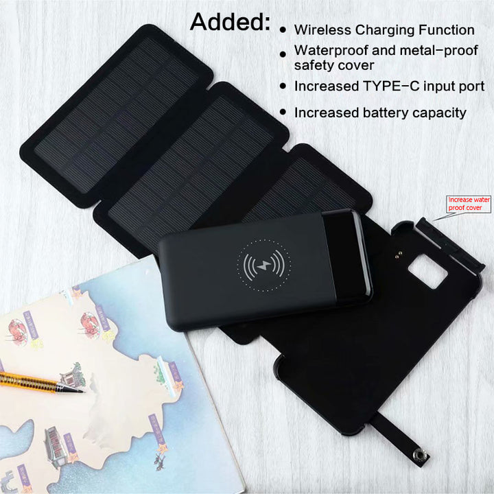 Detachable Wireless Charging with power of the sun | Crazy line|