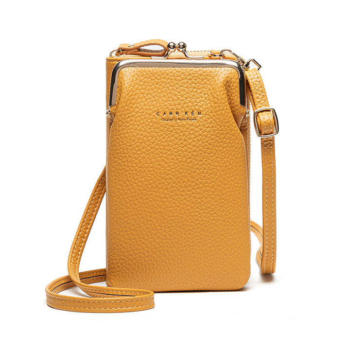 Women Phone Bag Pocket, yellow color  | Crezy Line |