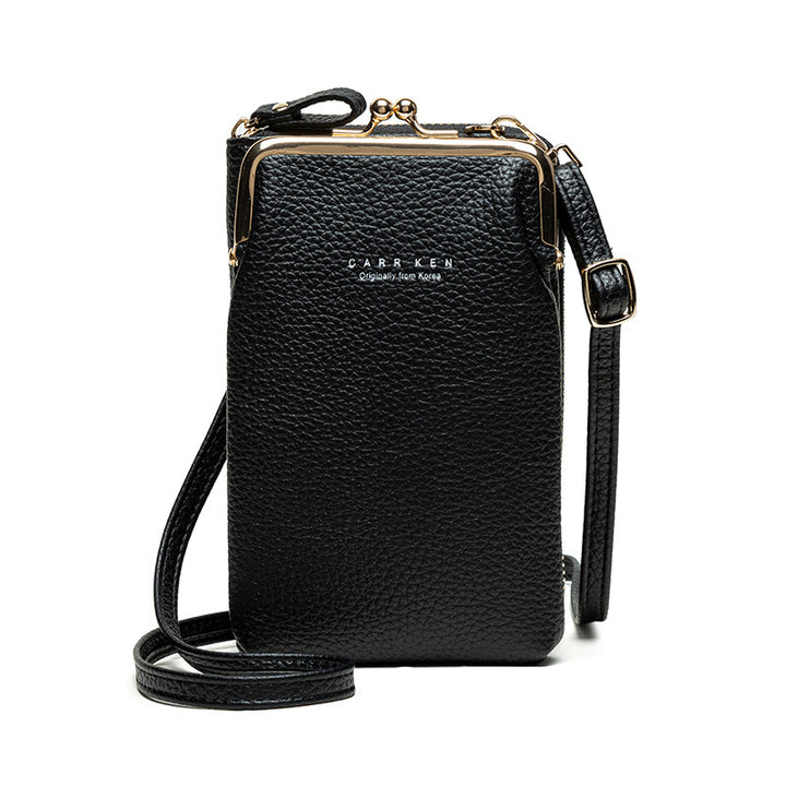 Women Phone Bag Pocket, black color  | Crezy Line |