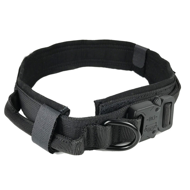  Tactical Dog Collar with 2 Patches. Crafted from high-quality 1680D nylon material, this military-inspired collar is designed for both style and functionality.