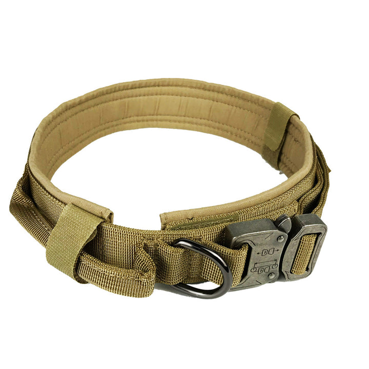  Tactical Dog Collar with 2 Patches. Crafted from high-quality 1680D nylon material, this military-inspired collar is designed for both style and functionality.