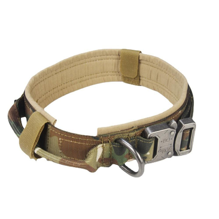  Tactical Dog Collar with 2 Patches. Crafted from high-quality 1680D nylon material, this military-inspired collar is designed for both style and functionality.