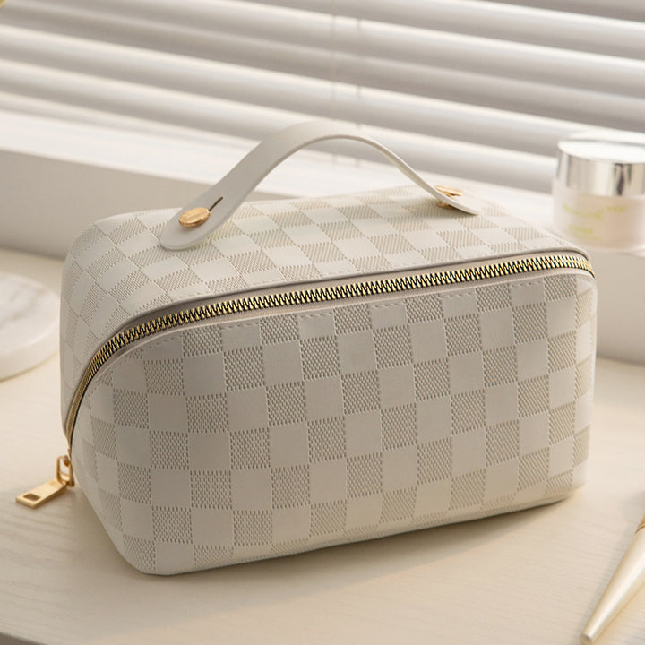 Plaid Makeup Bag, whit color | Crezy Line | High quality