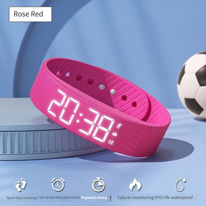 Multifunctional Smart Wristband Watch, rose red color |Crezy Line | 