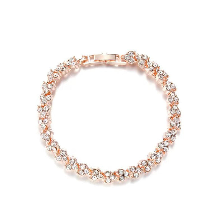 Roman Crystal Bracelet Rose Gold |Crezy Line |