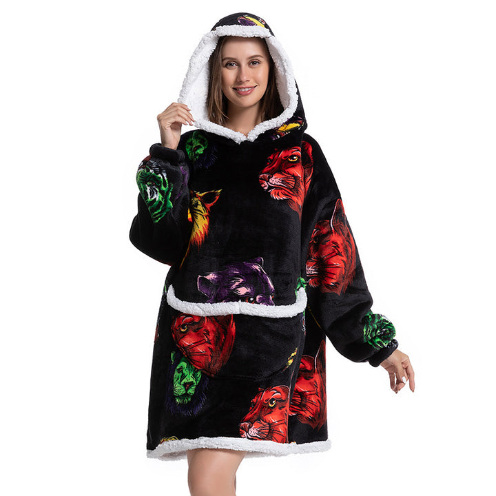 Warm Fleece Blanket Hoodie There's a design for everyone, so you can stay cozy while making a fashion statement.