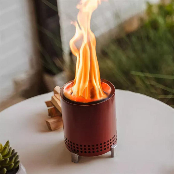 Tabletop Fire Pit for Outdoor Pellet Burning,  Brick red color |Crezy Line| High quality