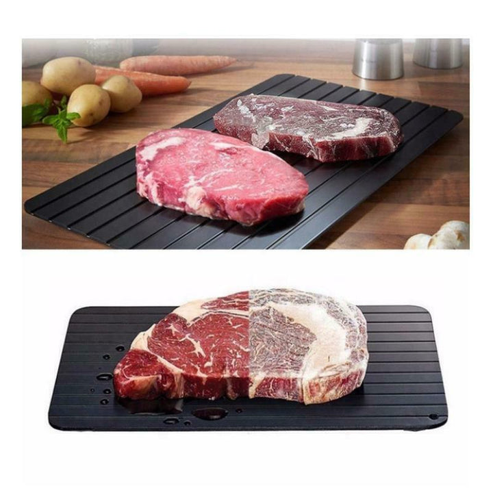 Fast Defrost Tray Fast Thaw Frozen Food Meat Fruit Quick Defrosting Plate Board Defrost Tray Thaw Master Kitchen Gadgets |Crezy Line|