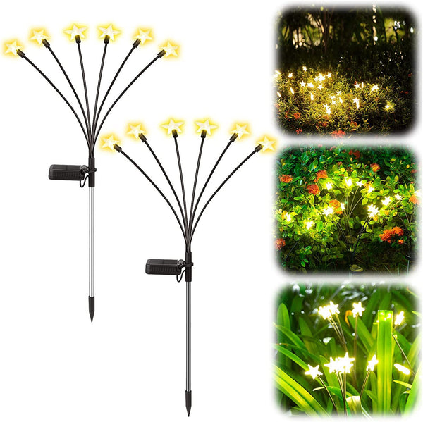 Solar Firefly Lights: Starburst Lights, Outdoor Deco, Garden Lights, Waterproof.