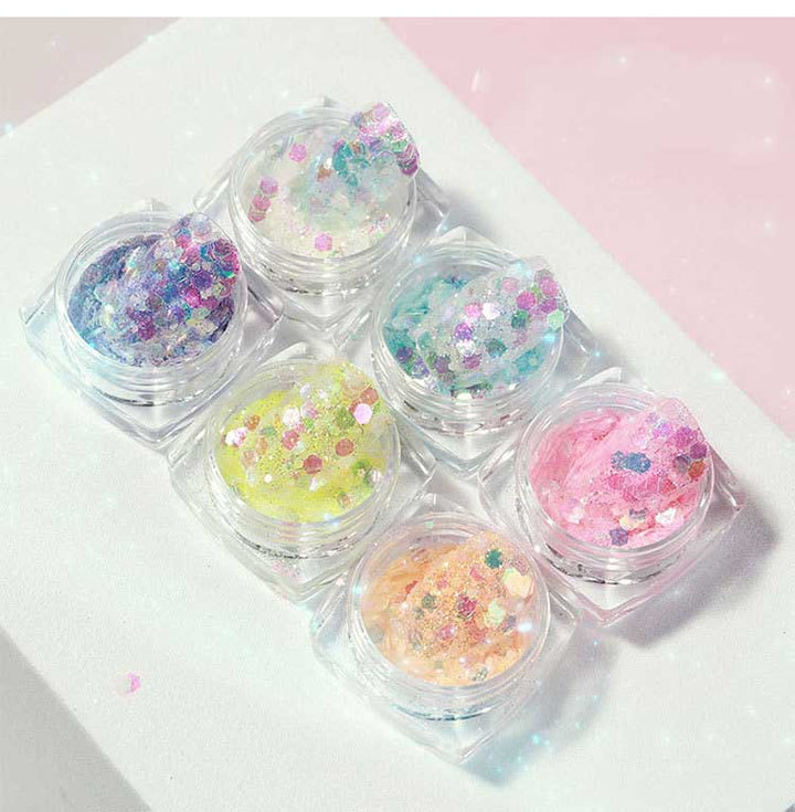 Nail Art Luminous Symphony Glitter Sequin Set |Crezy Line | 