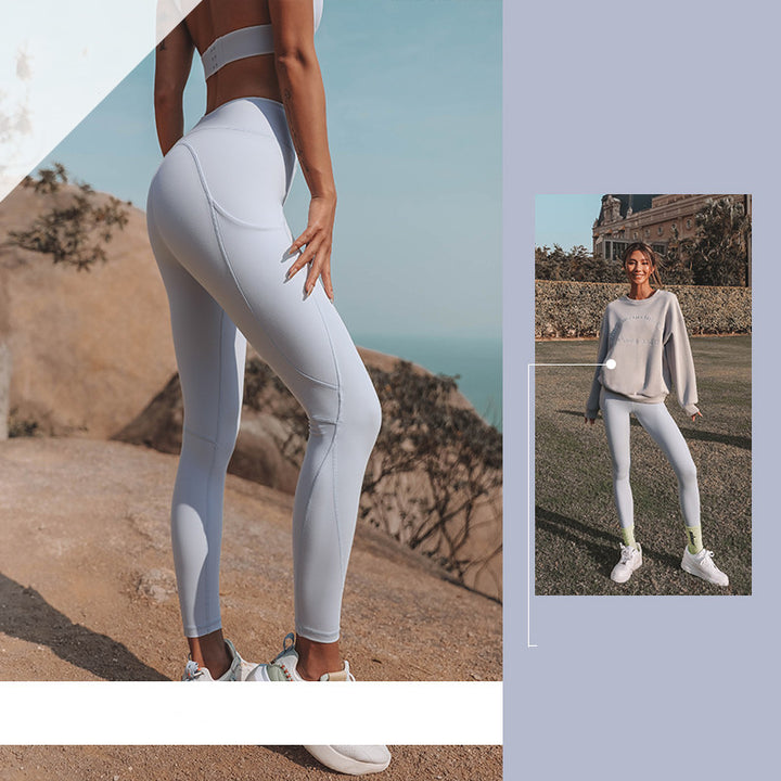 Shockproof Sports Women Stretch Tight Yoga Pants Running Fitness Suit | crezy line | high quality