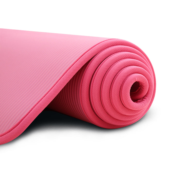 Yoga Mat For Beginners Fitness pink color |Crezy Line | High quality